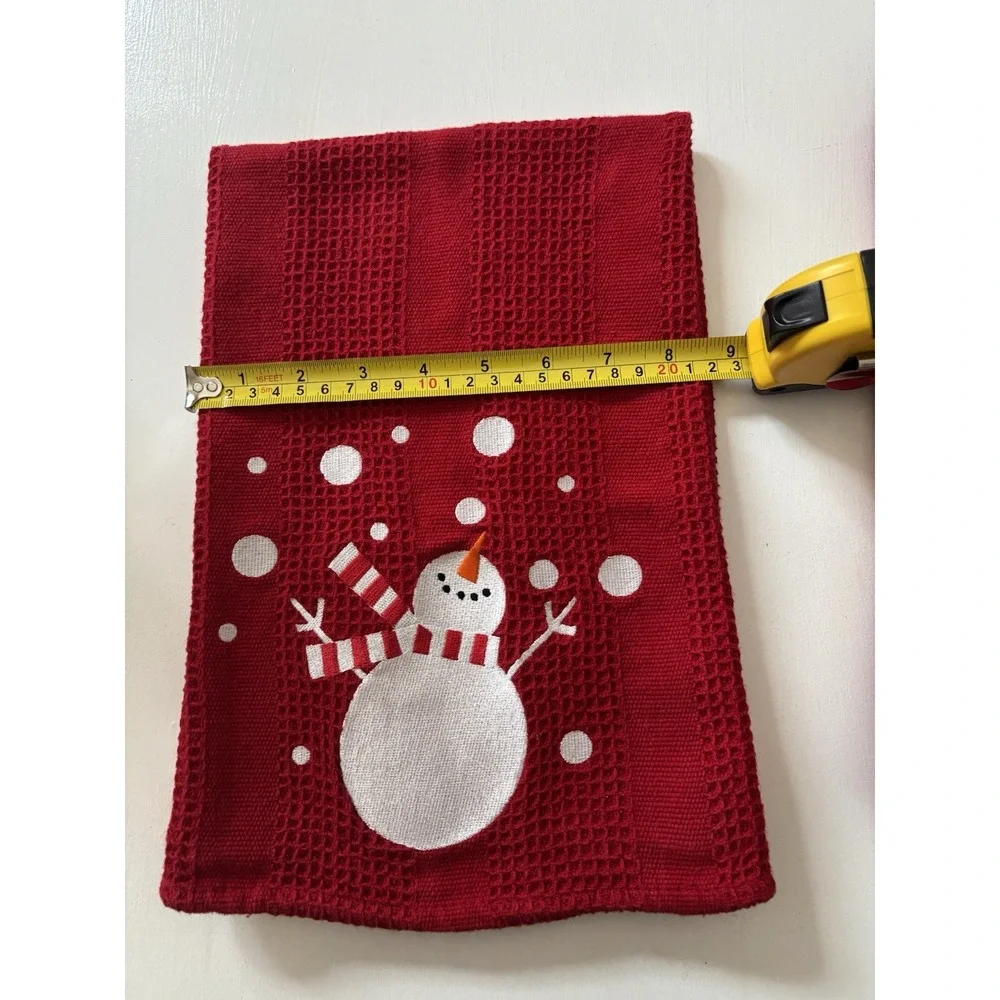 Crate And Barrel Snowman Kitchen Towels. Set Of 2